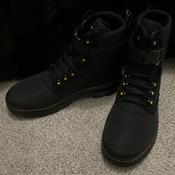 DR MARTENS COMBS TECH II EXTRA TOUGH POLY AND AJAX BLACK BLACK Men’s size 9 Combs Tech Extra Tough Nylon+Ajax Lace Up Boot – Posers  main image 4